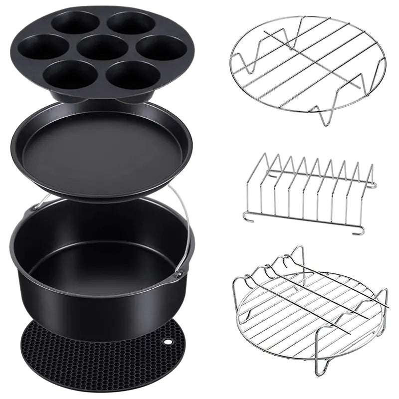 Air Fryers Accessories - 7 Piece Silicone Grill