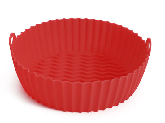 2pcs Round Silicone Baking Pan for Air Fryer, 8.5inch