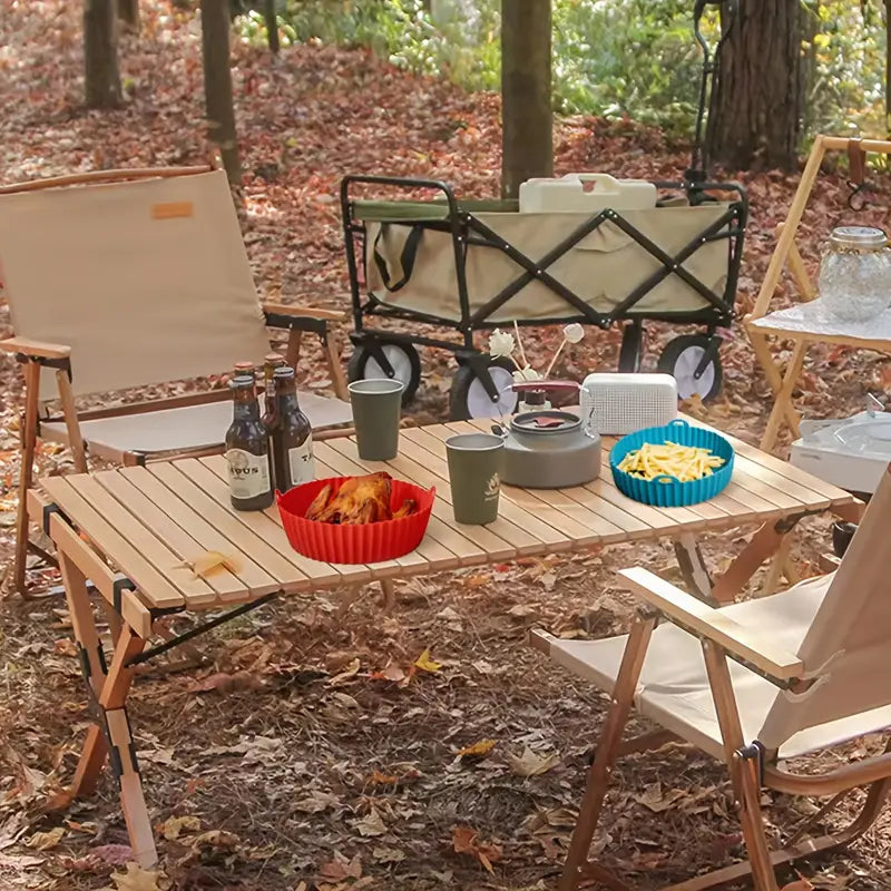 2pcs Round Silicone Baking Pan for Air Fryer, 8.5inch