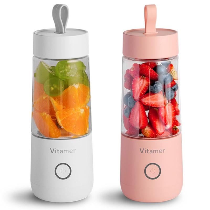 350ml Portable Blender Electric Juicer USB Rechargeable Mixer Smoothie Slush Cup Juice Blender Bottle USB Charging Kitchen Gadgets