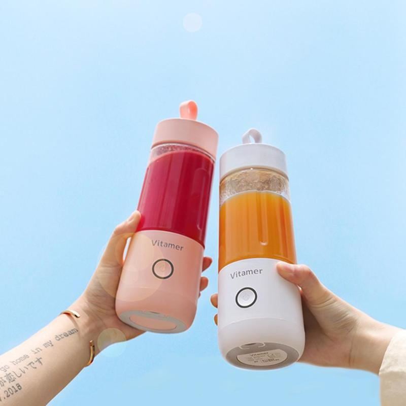 350ml Portable Blender Electric Juicer USB Rechargeable Mixer Smoothie Slush Cup Juice Blender Bottle USB Charging Kitchen Gadgets