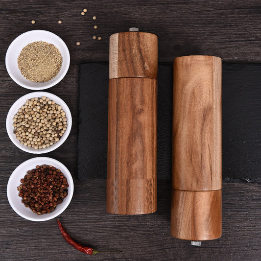 Moedor de pimenta manual com núcleo cerâmico cilíndrico