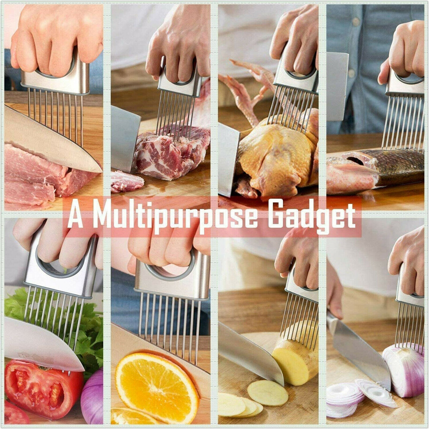 Suporte para cortar legumes de aço inoxidável