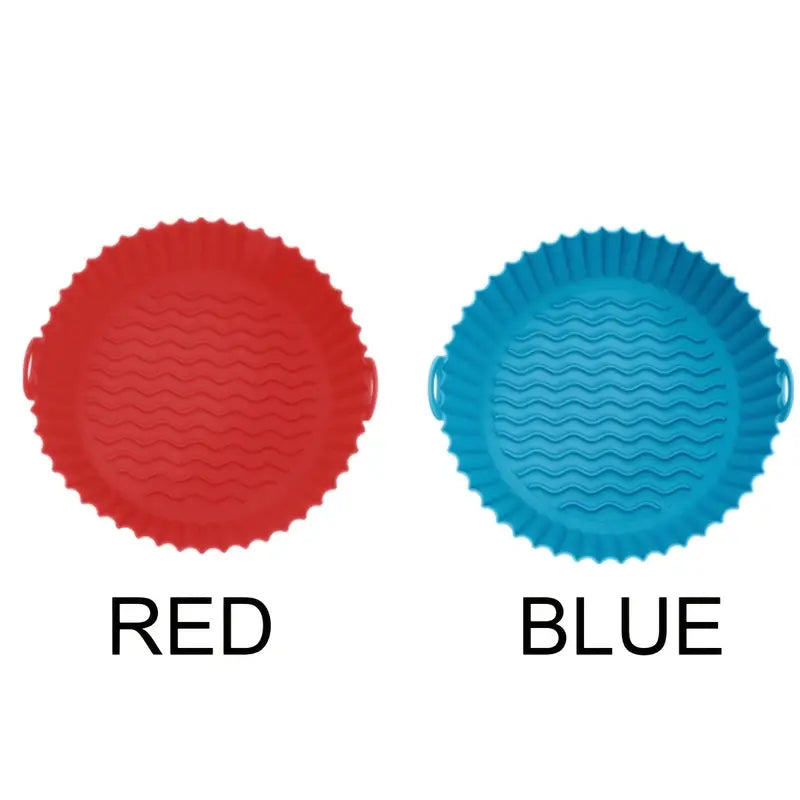 2pcs Round Silicone Baking Pan for Air Fryer, 8.5inch