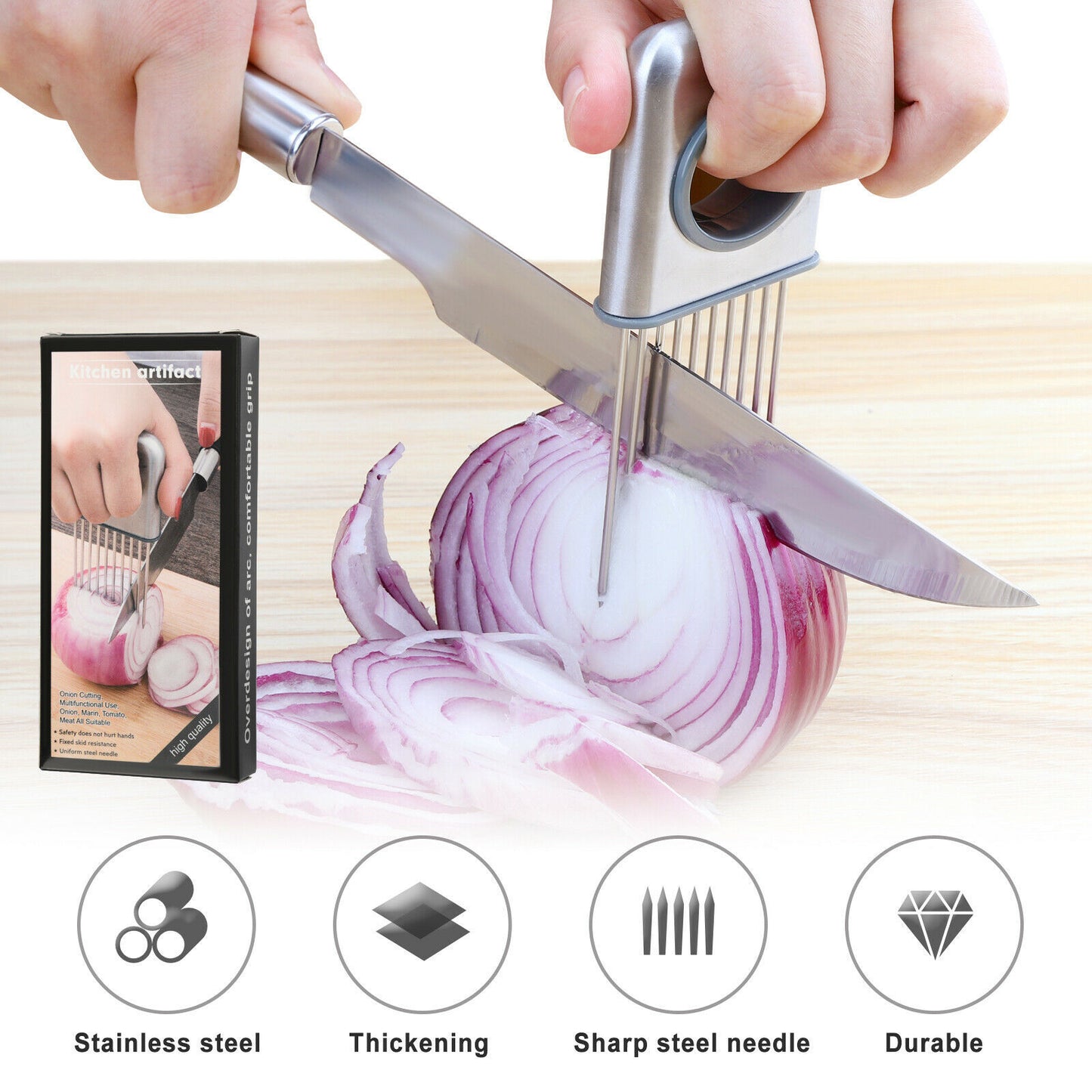 Suporte para cortar legumes de aço inoxidável