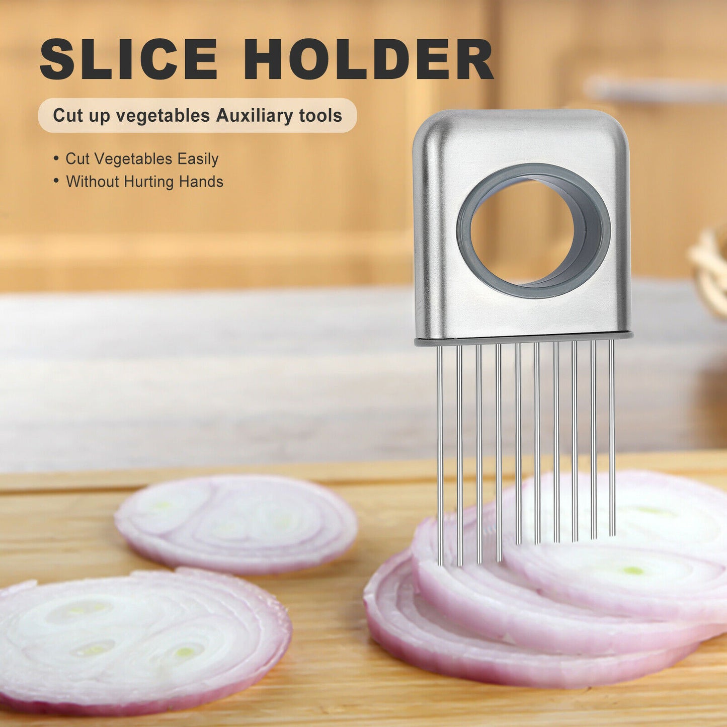 Suporte para cortar legumes de aço inoxidável