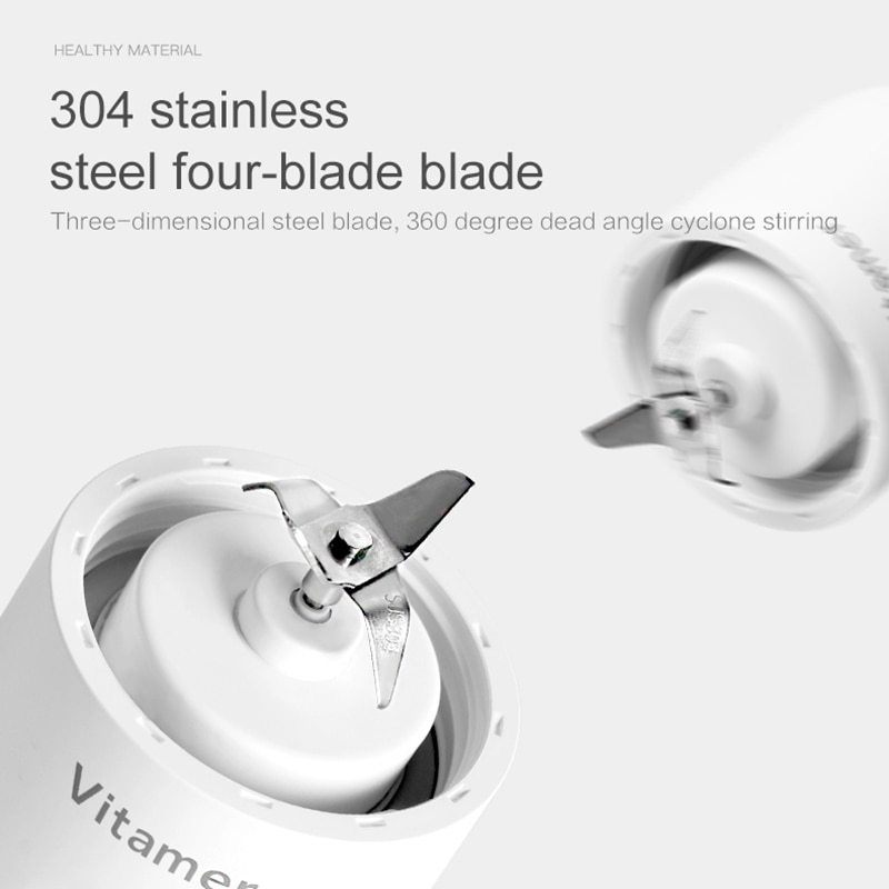 350ml Portable Blender Electric Juicer USB Rechargeable Mixer Smoothie Slush Cup Juice Blender Bottle USB Charging Kitchen Gadgets